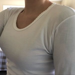 White long sleeve top